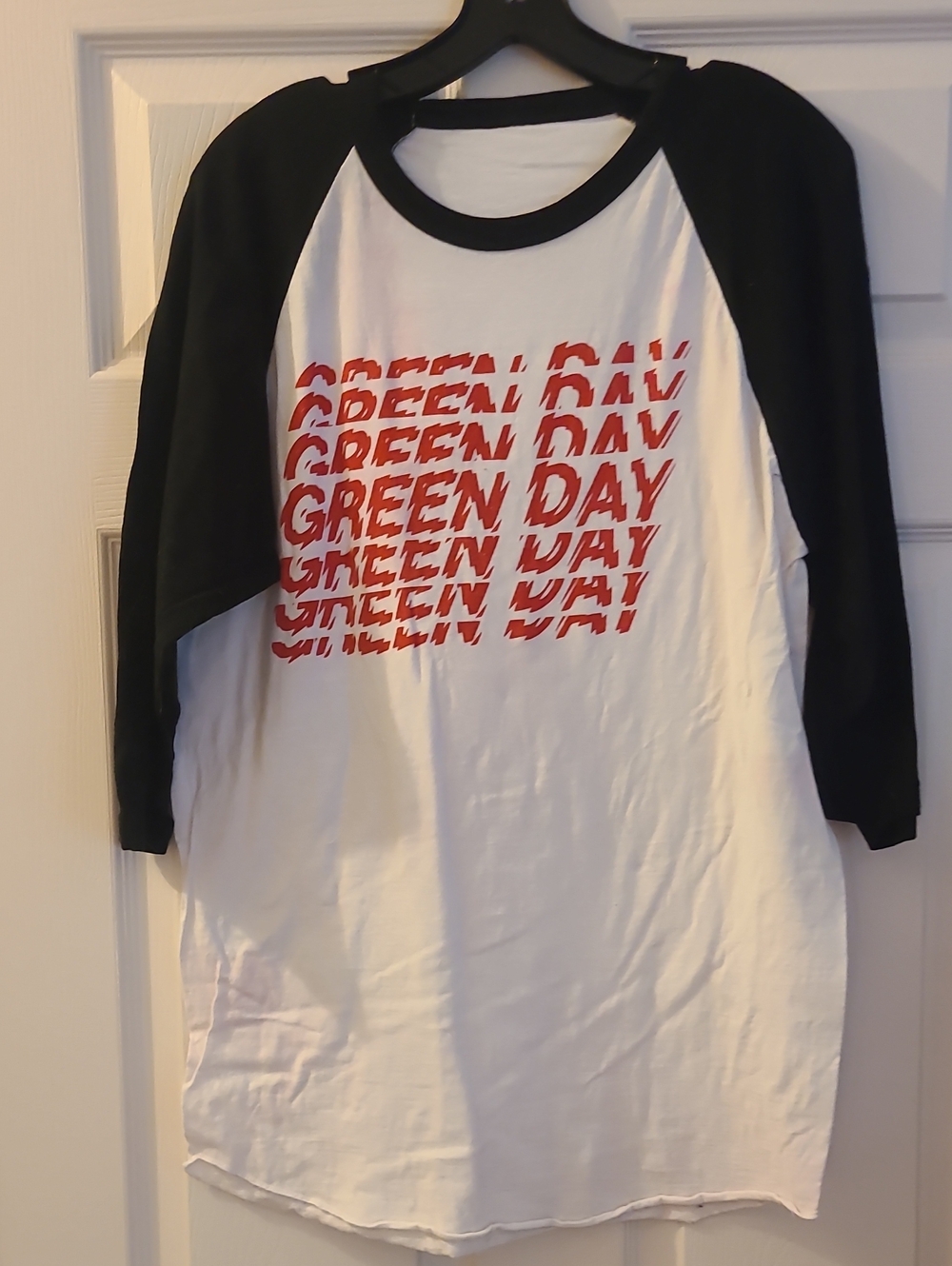 Green Day Raglan Tee with Red Logo